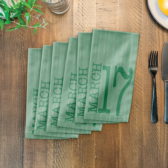 Large March Napkin 10" x 10" Cotton Twill Napkin